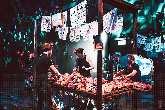 Sydney macramé art Installation, light art installation, glowing tunnel, festival art installation, Artist Melissa carey, the artistry festival, day of the dead festival 2015
