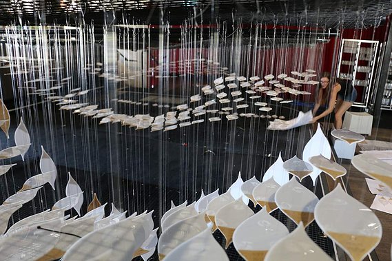  Art installation, Australian installation Artist, Perth art installation, sydney installation artist, glowing ceiling installation, art sculpture, suspended sculpture, suspended installation, wave installation, artist Melissa carey