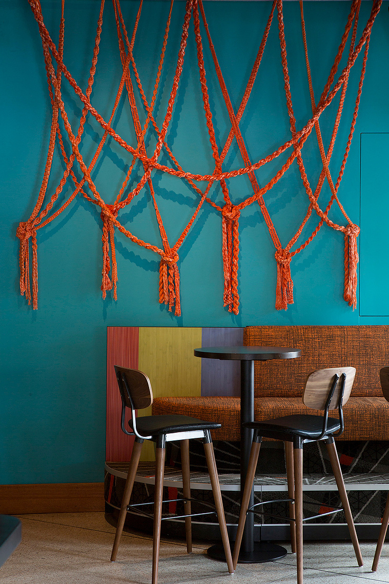 art installation, macramé art, oxford hotel Sydney, Sydney art installation, Artist Melissa Carey, Sydney artist, macramé artist sydney