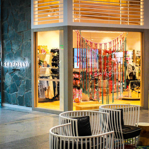 Seafolly art installation, seafolly window installation, seafolly australia, installation artist Sydney, suspended installation, art installation Sydney, art installation Australia, macramé art installation, 