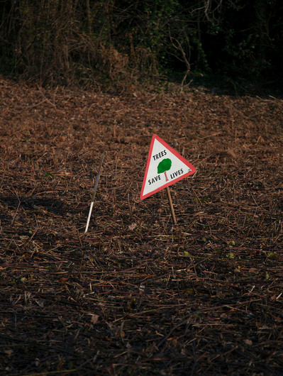 Images from a personal photography project by Mark Griffiths entitled An incremental demise shot around the U.K about the loss of green space.