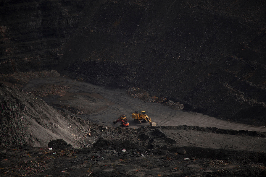 Editorial photography of Ffros Y Fran opencast coal mine for The Observer Magazine in south Wales, U.K. 