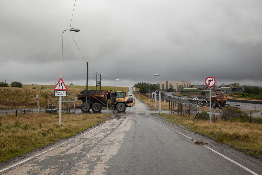 Editorial photography of Ffros Y Fran opencast coal mine for The Observer Magazine in south Wales, U.K. 
