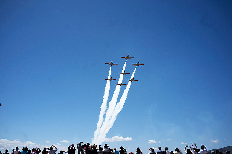 Exhibición aeronáutica en las fiestas de la cruz en caravaca de la cruz David Salcedo