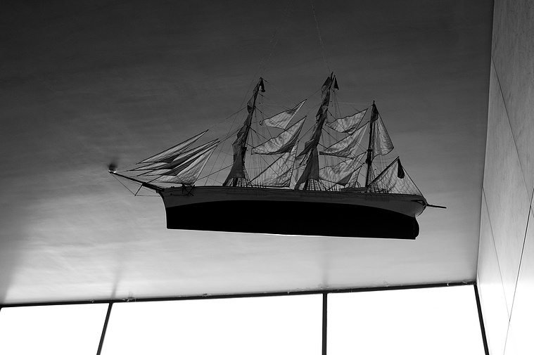 Maqueta de barco en el hospital comarcal de Blanes  David Salcedo