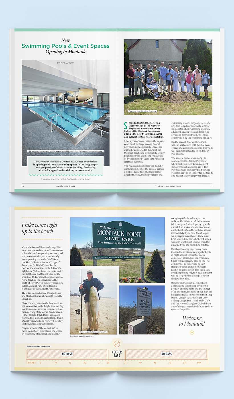 editorial designs featuring new community center