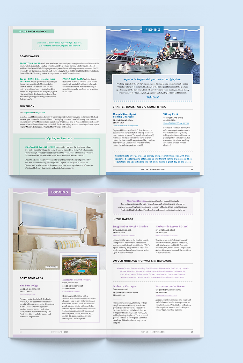 publication design examples from On Montauk magazine