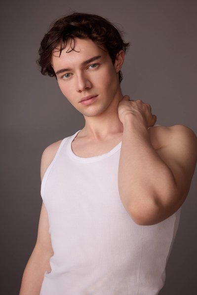 Polished model headshots and full-body shots in NYC studio.
