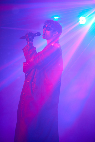 Atmospheric smoke and lighting effects adding drama to rock photos.