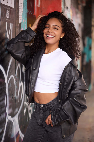 NYC model portfolio photographer shooting clean studio looks and natural lighting.