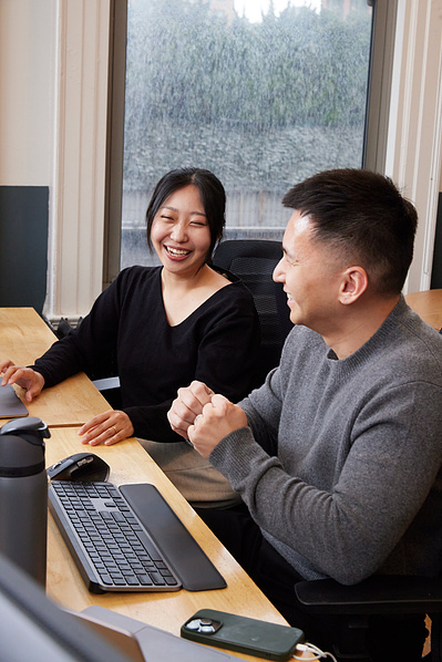 Dynamic corporate lifestyle photography in NYC showcasing innovation and teamwork.