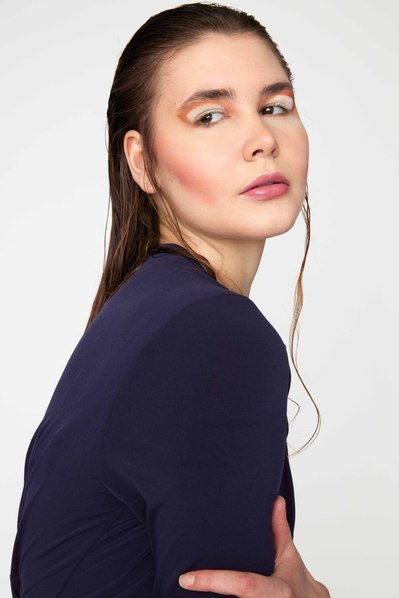 NYC studio model test shoot capturing agency-standard digitals and headshots.