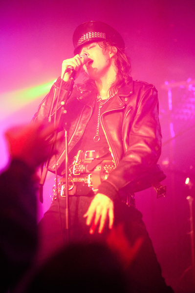 Atmospheric smoke and lighting effects adding drama to rock photos.