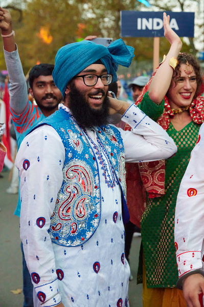 New York City Event Photography. Blaine Pennington. Festivals. Concerts. Parades. NYC Marathon 2022. Parade of Nations. India.