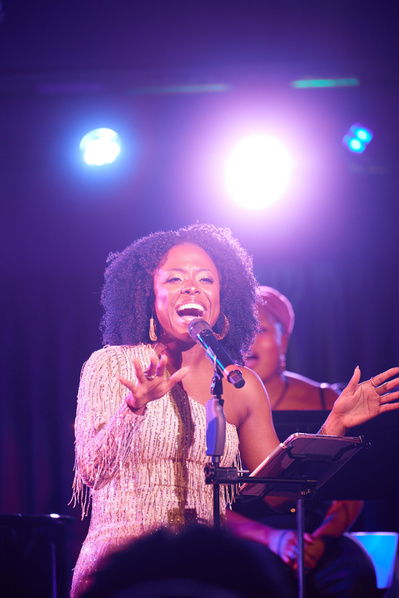 Ayana Bey performing at Green Room 42 in New York City. Photography by Blaine Pennington.