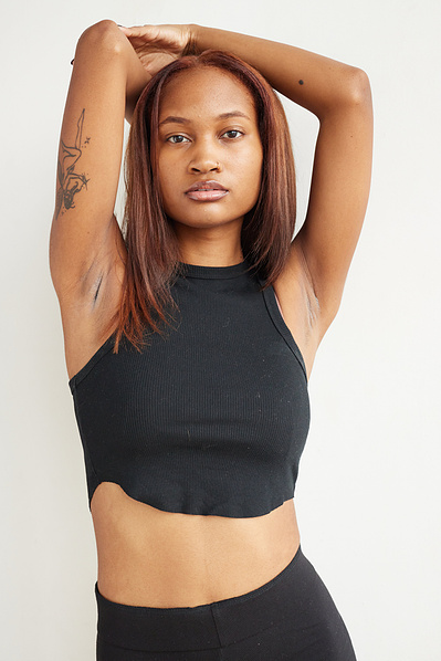 Minimalist NYC model digitals highlighting natural beauty for agency submissions.