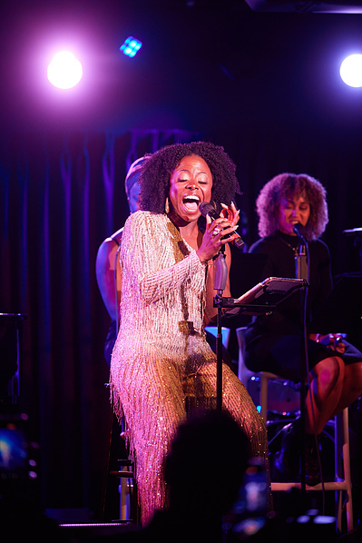 Ayana Bey performing at Green Room 42 in New York City. Photography by Blaine Pennington.