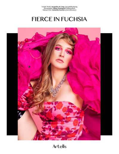 Fuschia inspired fashion spread for the online fashion publication Artell's. 