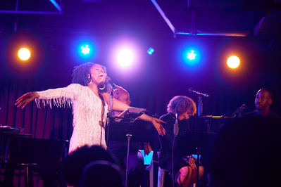 Ayana Bey performing at Green Room 42 in New York City. Photography by Blaine Pennington.