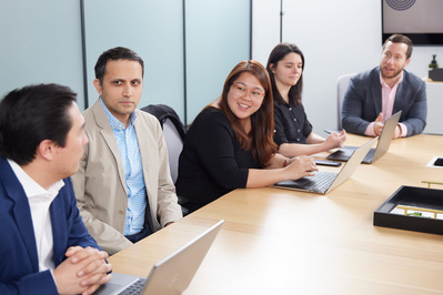 On-location corporate lifestyle photography in NYC capturing vibrant office environments.