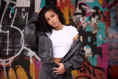 On-model test shoot in NYC for building fashion and beauty portfolios.