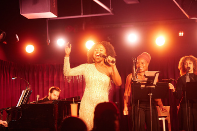 Ayana Bey performing at Green Room 42 in New York City. Photography by Blaine Pennington.