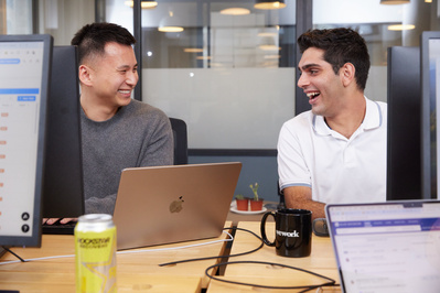 Corporate team interactions captured in NYC lifestyle photography for branding and media.