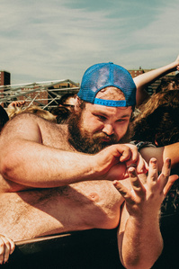 Chubby beardo in the crowd - Village Voice Siren Festival, Coney Island, Brooklyn, 2010