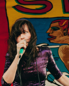 Ilirjana Alushaj from Apache Beat performing - Village Voice Siren Festival, Coney Island, Brooklyn, 2010