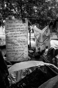 A letter to home from Zuccotti Park during Occupy Wall Street in 2011.