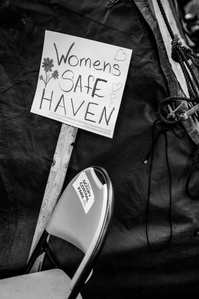 A safe haven set up at Zuccotti Park for Occupy Wall Street