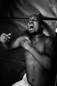 ​J-Heru out of the ring and onto the mat, injured. WrestlePro&#x27;s &quot;Where Brooklyn At&quot; Brooklyn, October 2022