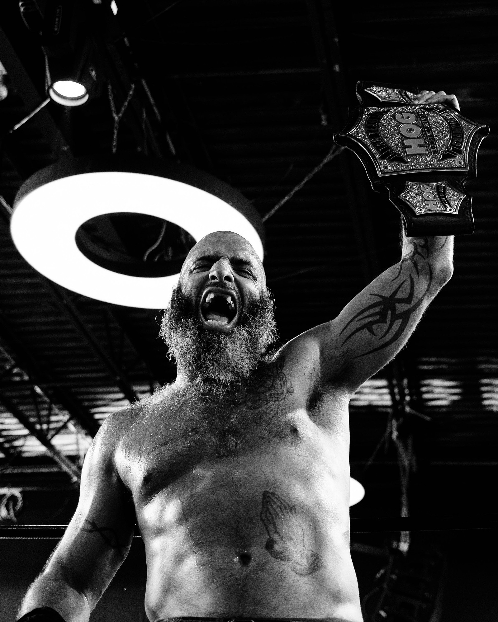 Mark Briscoe, one of "Dem Boys" holding the belt, House of Glory, Exodus. Oct 2022