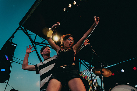 Matt and Kim Dancing  - Village Voice Siren Festival, Coney Island, Brooklyn, 2010