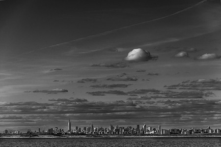 Manhattan as seen from Beach 116, Rockaway Beach Queens NY.