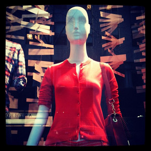 Mannequin in store window in New York City