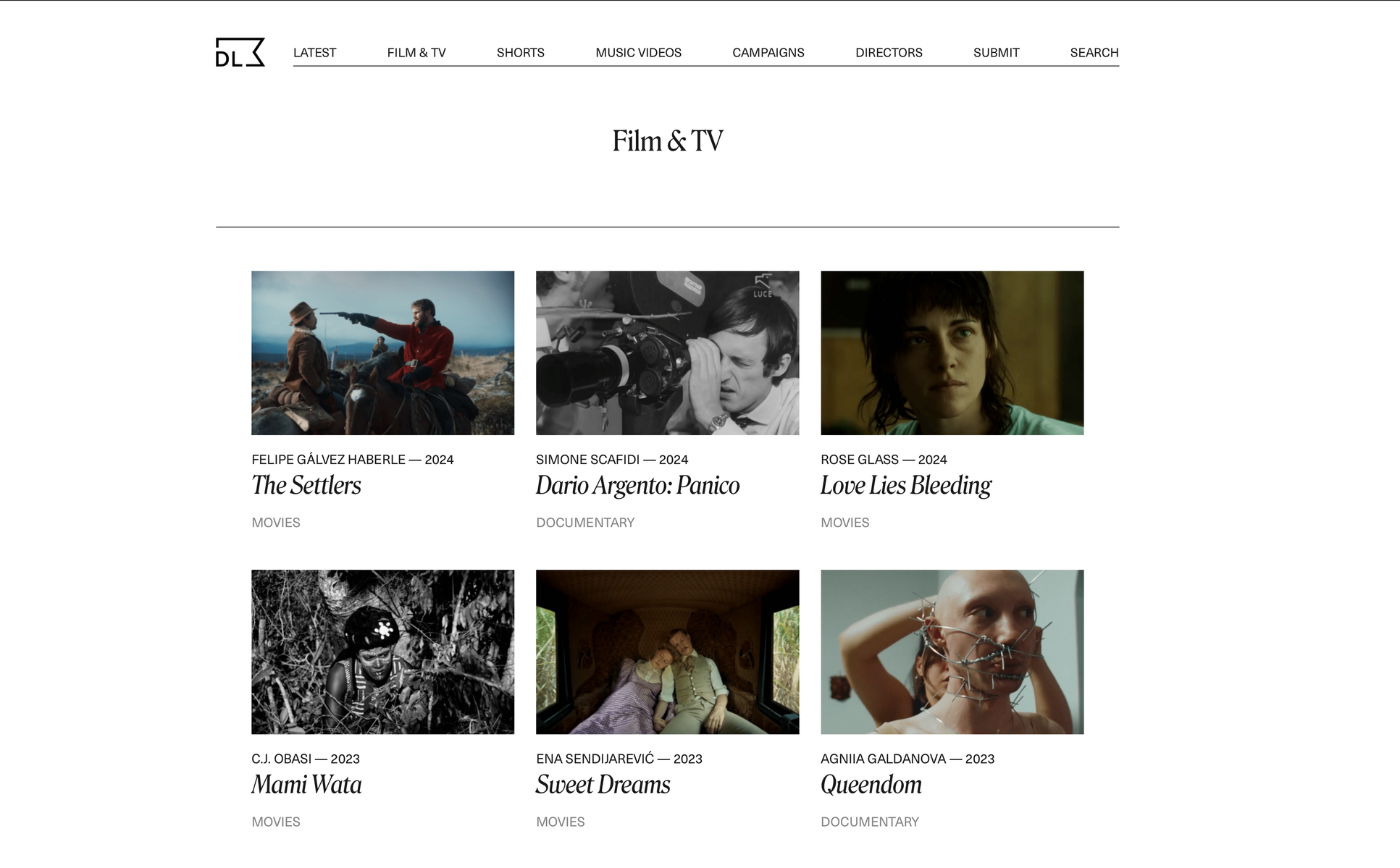 Directorslibrary.com website overview where we can find exquisite selection of films
