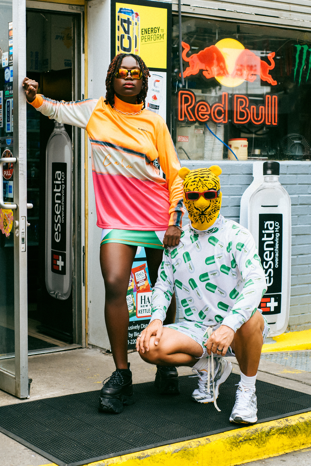 Teniola Funmi and Julian Lopez for the G-Darma summer 2022 collection lookbook; photographed by Angelo Kangleon in New York, NY, on July 17, 2022