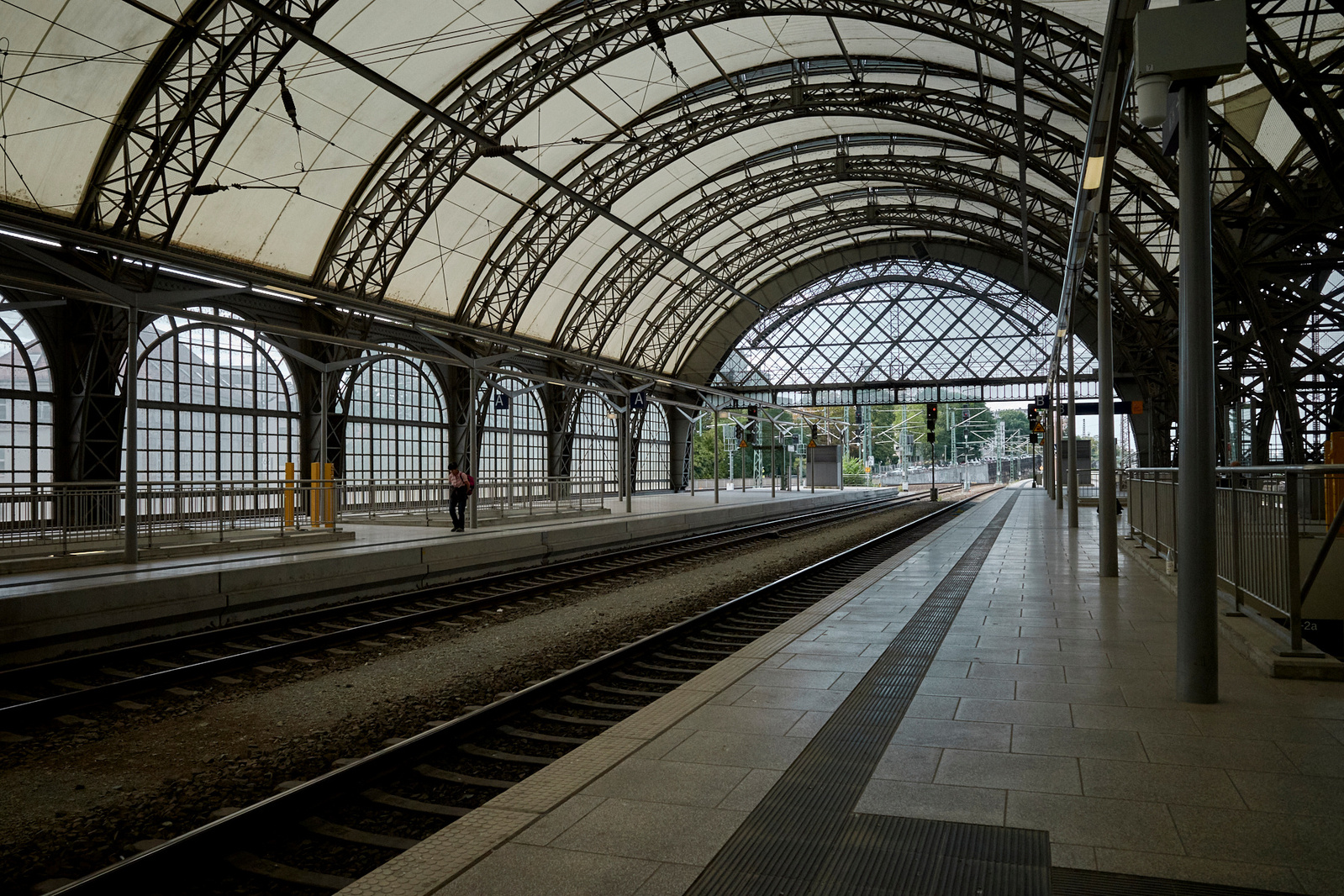 Train station platform Germany