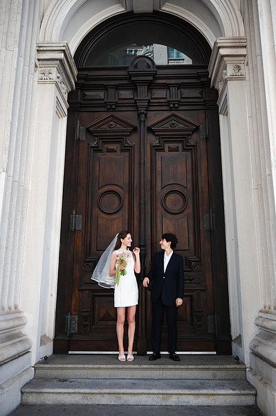 NYC and  Queer courthouse wedding photographs