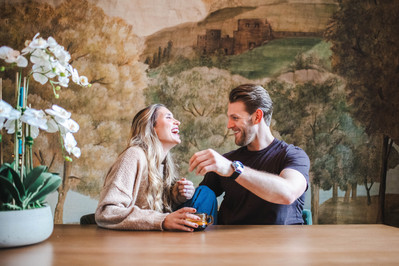 NYC apartment engagement photo shoot