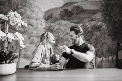 NYC apartment engagement photo shoot