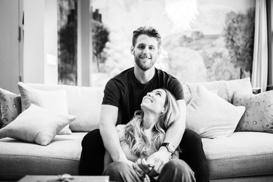 NYC apartment engagement photo shoot