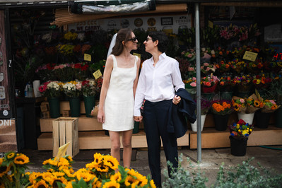 NYC and  Queer courthouse wedding photographs