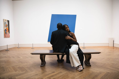Exploring the Metropolitan Museum of Art for engagement pictures. A truly unique and artistic backdrop for NYC couples