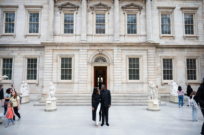 NYC engagement photos at the Metropolitan Museum of Art