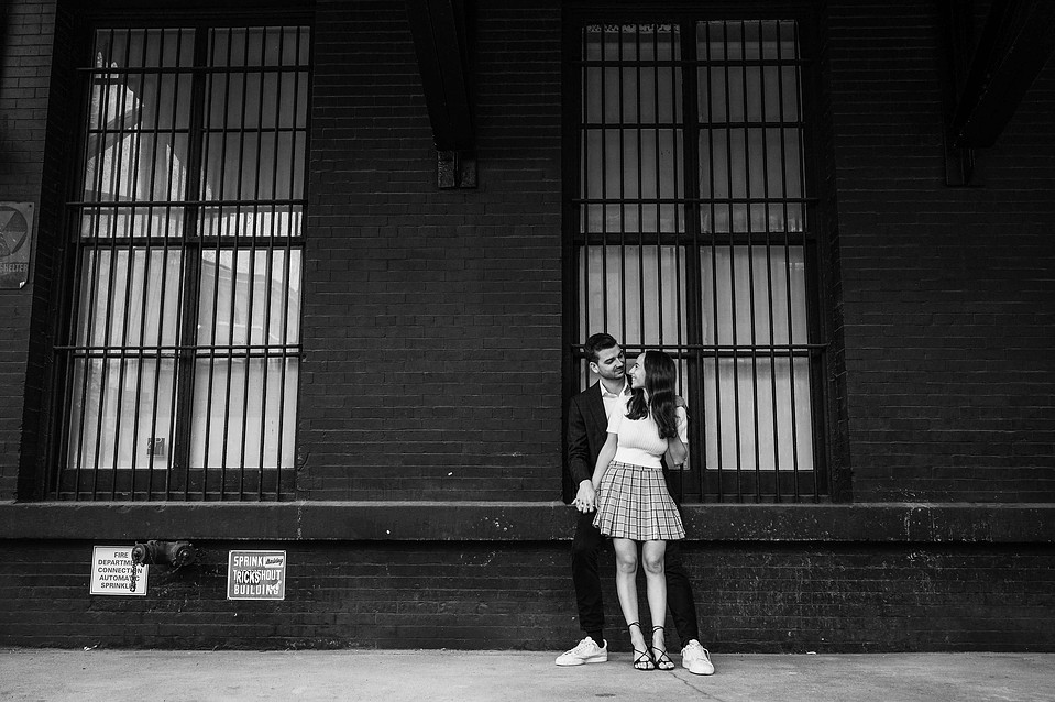 Engagement photo in Tribeca, NYC