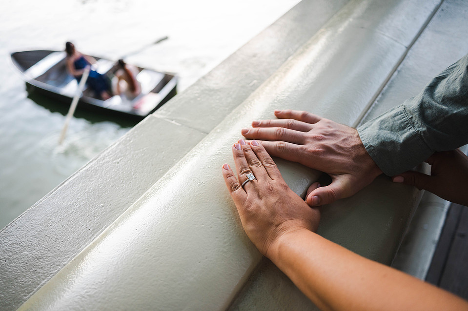 Couple in Central Park during NYC engagement session