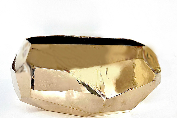 Cast Bronze Vessel filled with custom all-natural coconut wax. 