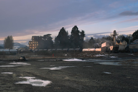 Wellcox Railyard on a frosty winter morning.